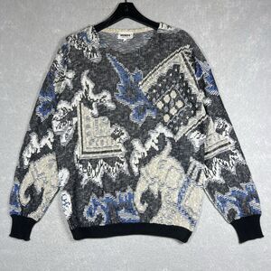 Vintage Mondo Knit Sweater Men’s Size XL 54 Textured 80s Designer Made Italy